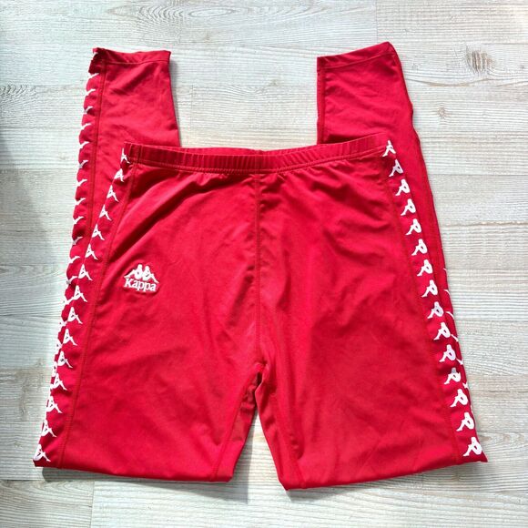 Kappa High Rise Skin Fit Leggings‎ | Red Size Large - Picture 1 of 9